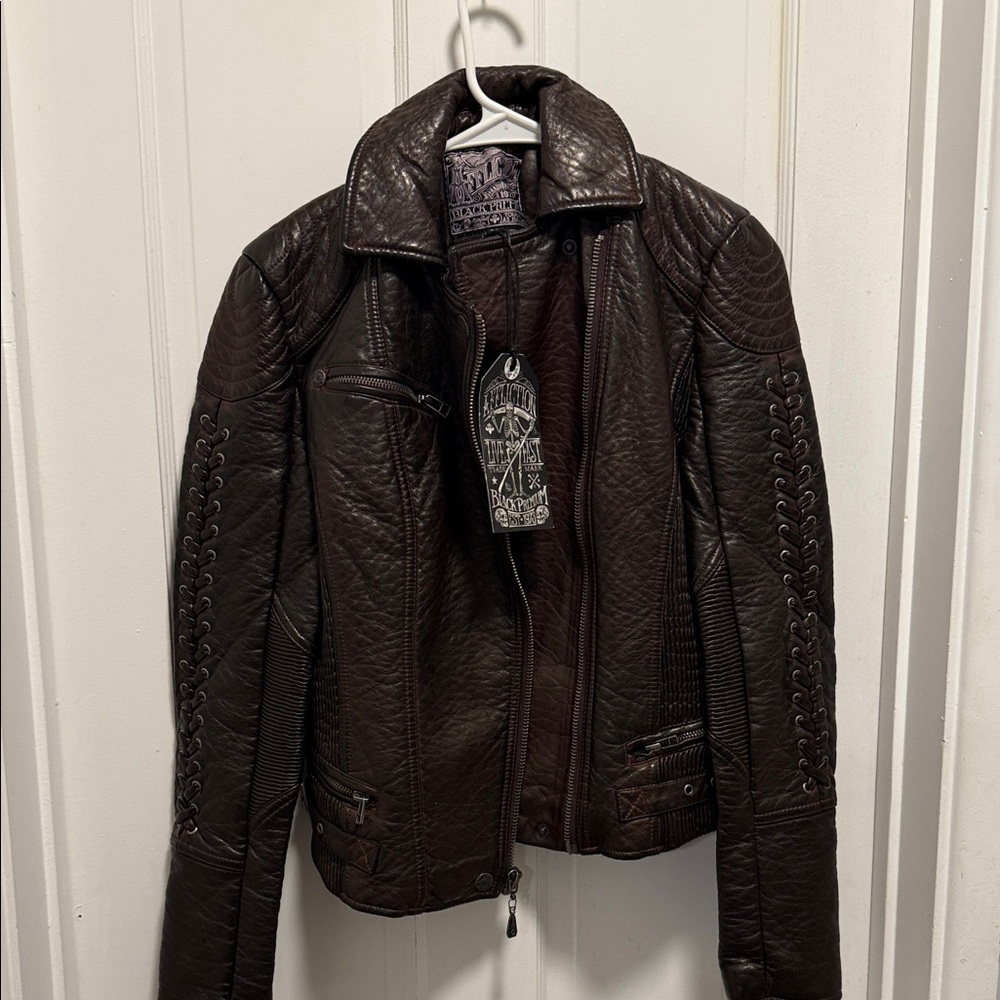 Affliction Dark Brown Leather Jacket